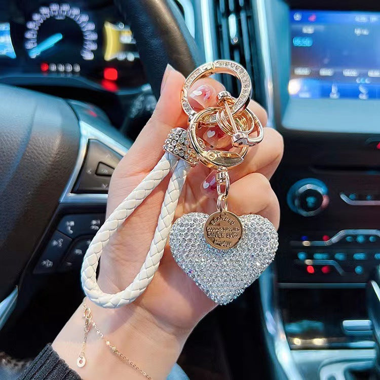 Wholesale Love Car Creative Diamond studded Love Text Metal Keychains